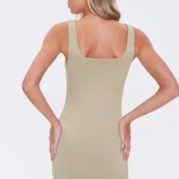 Forever 21 Bodycon Mini Tank Dress Cream Size S - Picture 3 of 5